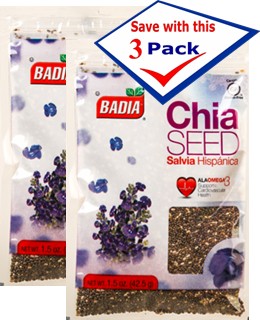 Badia Chia Seed 1.5 oz Pack of 3