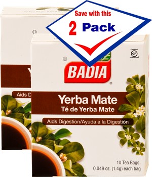 Badia Yerba Mate Tea Bags 10 Bags. Pack of 2