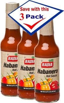 Badia Habanero Hot Sauce 5.2 oz Pack of 3