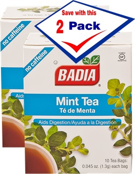Badia Mint Tea Bags 10 Bags Pack of 2