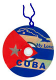 Cuban flag on blank cd