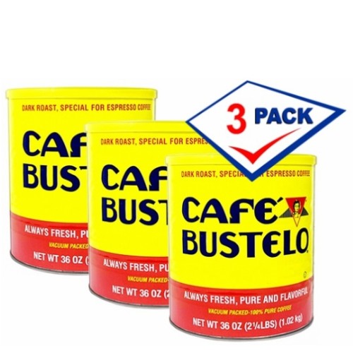 Bustelo Cuban coffee Can 36 Oz. Family size Pack of 3