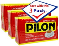 Pilon Cuban Coffee Vacuum Pack 16 Oz Pack of 3