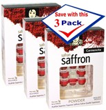 Saffron powder by Carmencita.  0.035 oz Pack of 3