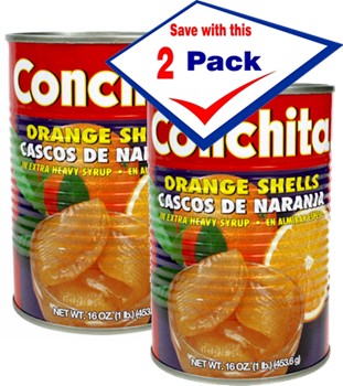 Conchita Orange Shells in syrup. 16 oz Pack of 2