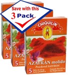 Chiquilin Powdered Saffron 5 envelopes. 0.022 oz Pack of 3