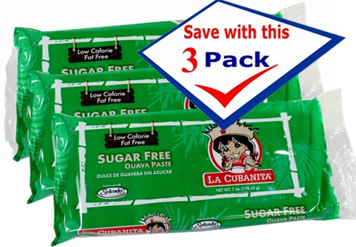 La Cubanita Sugar Free Guava Paste 7 oz Pack of 3