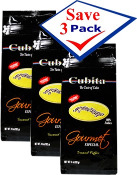 Cubita premium Cuban coffee. Vacuum 10  oz each. Pack of 3.