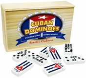 Cuban Dominoes set double 9. Beautiful wood case.