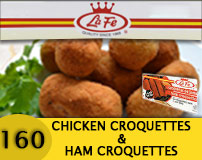 Combination 80 Ham Croquetes plus 80 Chicken Croquetes