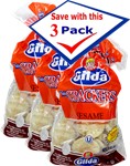 Gilda Cuban Crackers with sesame. 12 oz bag. Pack of 3
