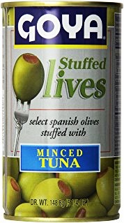 Goya  olives stuffed with minced tuna 5 1/4 Oz