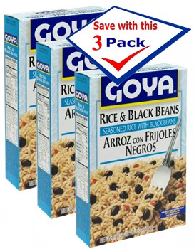 Goya Black Beans and Rice 8 Oz Pack of 3