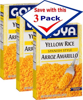 Goya yellow rice,  Spanish style 7 Oz Pack of 3
