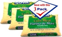 Goya harina de maiz  Amarilla Fina. 24 oz Pack of 3