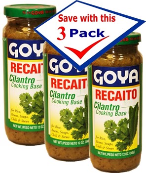 Goya Recaito cooking base. 12 oz Pack of 3