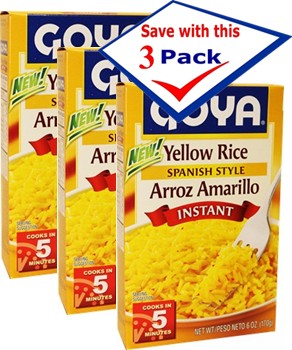 Goya Instant Yellow Rice, Spanish Style. 6 oz Pack of 2