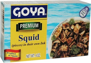 Goya Squid  pieces in their own ink -Calamares 4  Oz