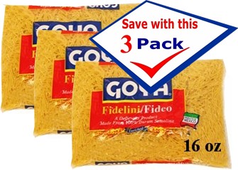 Goya Fideos Fidelini 16 oz Pack of 3