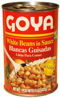 Goya white beans in sauce 15 oz