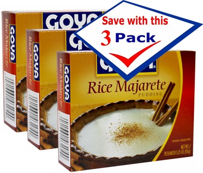 Rice majarete by Goya. 4 servings. 3.25 0z Pack of 3