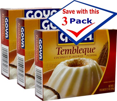 Goya tembleque. Coconut pudding .4 servings 3.5 0z. Pack of 3