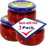 Sliced sweet pimientos by Goya. 4 oz jar Pack of 3