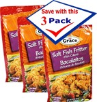 Frituras de Bacalao. Salt Fish Fritters 9.5 oz Pack of 3