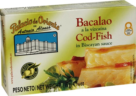 Bacalao a la Vizcaina Palacio De Oriente  (Codfish) Vizcaine style from Spain. 4 Oz
