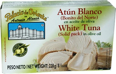 Palacio De Oriente white tuna in olive oil. Large  8 oz can. Imported From Spain