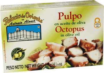 Palacio De Oriente octopus in olive oil  4 oz. From Spain