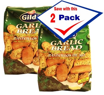 Gilda toasted bread rolls with olive oil, Garlic and parsley. 7 Oz Pack of 2