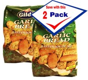 Gilda toasted bread rolls with olive oil, Garlic and parsley. 7 Oz Pack of 2