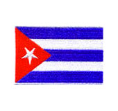 Cuban Flag embroidered patch   2 x 3 inches