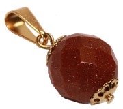 Venturina pendant. 14 k golfilled mounted