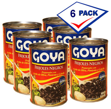 Goya Black Beans Soup. Pack of 6. Ready to eat 15 oz