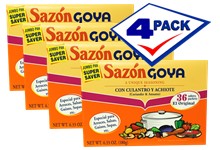 Sazon Goya con Culantro y Achiote Jumbo Pack 6.33 oz Pack of 4