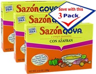 Goya Sazon Mix With Saffron 1.41 Oz Pack of 3