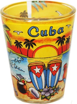 Cuba Map Shooter Shot Glass 