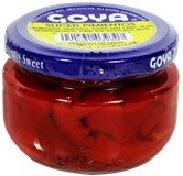 Sliced sweet pimientos by Goya. 4 oz jar