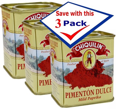 Chiquilin Mild Paprika  2.64 Oz Pack of 3