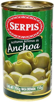 Serpis Olives Filled with Anchoviesr 12.34 oz