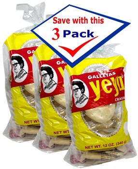 Yeya Cuban Crackers - Original flavor 12 oz Pack of 3