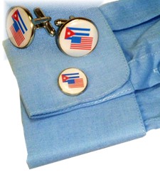 Cuban-American flag cufflinks