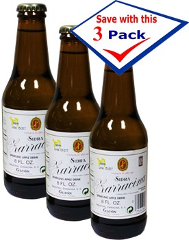 Sidra  Zarrazina Imported From Spain Individual Serving 8 oz. Non Alcoholic Pack of 3