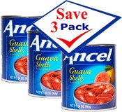 Ancel Guava Shells  34 oz can Pack of 3