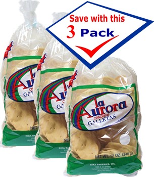 La Aurora Cuban Crackers 12 oz Pack of 3