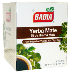 Badia yerba mate tea bags. Pack of 10 bags