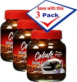 Colcafe  Colombian Instant Coffee 6.0 oz Jar Pack of 3