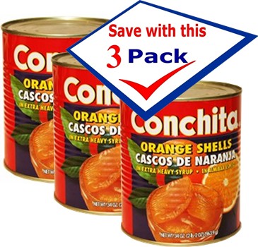 Orange shells in syrup by Conchita 32 oz Pack of 3